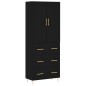 vidaXL Highboard Schwarz 69,5x34x180 cm Holzwerkstoff vidaXL Highboard Schwarz 69,5x34x180 cm Holzwerkstoff