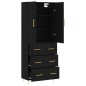 vidaXL Highboard Schwarz 69,5x34x180 cm Holzwerkstoff vidaXL Highboard Schwarz 69,5x34x180 cm Holzwerkstoff
