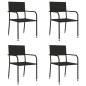vidaXL 5-tlg. Garten-Essgruppe Schwarz Poly Rattan und Stahl vidaXL 5-tlg. Garten-Essgruppe Schwarz Poly Rattan und Stahl