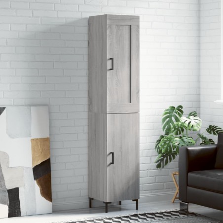 vidaXL Highboard Grau Sonoma 34,5x34x180 cm Holzwerkstoff