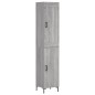 vidaXL Highboard Grau Sonoma 34,5x34x180 cm Holzwerkstoff vidaXL Highboard Grau Sonoma 34,5x34x180 cm Holzwerkstoff