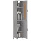 vidaXL Highboard Grau Sonoma 34,5x34x180 cm Holzwerkstoff vidaXL Highboard Grau Sonoma 34,5x34x180 cm Holzwerkstoff