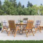 vidaXL Gartenstühle mit Kissen 6 Stk. Massivholz Teak vidaXL Gartenstühle mit Kissen 6 Stk. Massivholz Teak