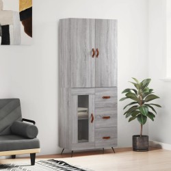 vidaXL Highboard Grau Sonoma 69,5x34x180 cm Holzwerkstoff
