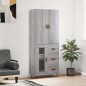 vidaXL Highboard Grau Sonoma 69,5x34x180 cm Holzwerkstoff vidaXL Highboard Grau Sonoma 69,5x34x180 cm Holzwerkstoff