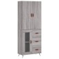 vidaXL Highboard Grau Sonoma 69,5x34x180 cm Holzwerkstoff vidaXL Highboard Grau Sonoma 69,5x34x180 cm Holzwerkstoff
