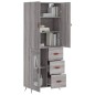 vidaXL Highboard Grau Sonoma 69,5x34x180 cm Holzwerkstoff vidaXL Highboard Grau Sonoma 69,5x34x180 cm Holzwerkstoff