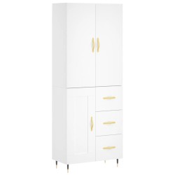 vidaXL Highboard Weiß 69,5x34x180 cm Holzwerkstoff