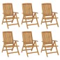 vidaXL Gartenstühle mit Kissen 6 Stk. Massivholz Teak vidaXL Gartenstühle mit Kissen 6 Stk. Massivholz Teak