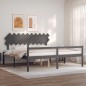 vidaXL Seniorenbett mit Kopfteil 200x200 cm Grau Massivholz vidaXL Seniorenbett mit Kopfteil 200x200 cm Grau Massivholz
