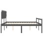 vidaXL Seniorenbett mit Kopfteil 200x200 cm Grau Massivholz vidaXL Seniorenbett mit Kopfteil 200x200 cm Grau Massivholz