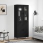 vidaXL Highboard Schwarz 69,5x34x180 cm Holzwerkstoff vidaXL Highboard Schwarz 69,5x34x180 cm Holzwerkstoff