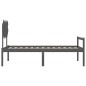 vidaXL Massivholzbett mit Kopfteil Grau 90x200 cm vidaXL Massivholzbett mit Kopfteil Grau 90x200 cm