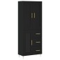 vidaXL Highboard Schwarz 69,5x34x180 cm Holzwerkstoff vidaXL Highboard Schwarz 69,5x34x180 cm Holzwerkstoff