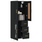 vidaXL Highboard Schwarz 69,5x34x180 cm Holzwerkstoff vidaXL Highboard Schwarz 69,5x34x180 cm Holzwerkstoff