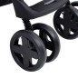 3-in-1 Kinderwagen Hellgrau und Schwarz Stahl 3-in-1 Kinderwagen Hellgrau und Schwarz Stahl