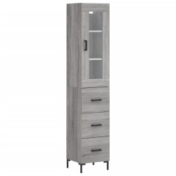 vidaXL Highboard Grau Sonoma 34,5x34x180 cm Holzwerkstoff