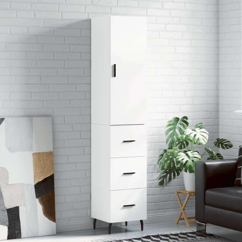 vidaXL Highboard Weiß 34,5x34x180 cm Holzwerkstoff vidaXL Highboard Weiß 34,5x34x180 cm Holzwerkstoff