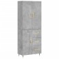 vidaXL Highboard Betongrau 69,5x34x180 cm Holzwerkstoff vidaXL Highboard Betongrau 69,5x34x180 cm Holzwerkstoff