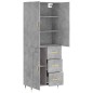 vidaXL Highboard Betongrau 69,5x34x180 cm Holzwerkstoff vidaXL Highboard Betongrau 69,5x34x180 cm Holzwerkstoff