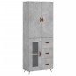 vidaXL Highboard Betongrau 69,5x34x180 cm Holzwerkstoff vidaXL Highboard Betongrau 69,5x34x180 cm Holzwerkstoff