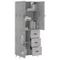vidaXL Highboard Betongrau 69,5x34x180 cm Holzwerkstoff vidaXL Highboard Betongrau 69,5x34x180 cm Holzwerkstoff