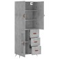 vidaXL Highboard Betongrau 69,5x34x180 cm Holzwerkstoff vidaXL Highboard Betongrau 69,5x34x180 cm Holzwerkstoff