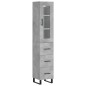 vidaXL Highboard Betongrau 34,5x34x180 cm Holzwerkstoff vidaXL Highboard Betongrau 34,5x34x180 cm Holzwerkstoff