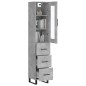 vidaXL Highboard Betongrau 34,5x34x180 cm Holzwerkstoff vidaXL Highboard Betongrau 34,5x34x180 cm Holzwerkstoff