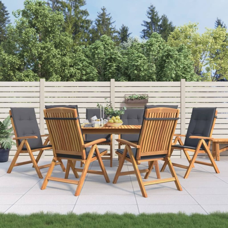 vidaXL Gartenstühle mit Kissen 6 Stk. Massivholz Teak vidaXL Gartenstühle mit Kissen 6 Stk. Massivholz Teak