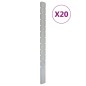 vidaXL Zaunpfosten 20 Stk. Silbern 280 cm Verzinkter Stahl vidaXL Zaunpfosten 20 Stk. Silbern 280 cm Verzinkter Stahl