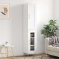 vidaXL Highboard Hochglanz-Weiß 34,5x34x180 cm Holzwerkstoff vidaXL Highboard Hochglanz-Weiß 34,5x34x180 cm Holzwerkstoff
