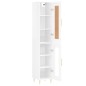 vidaXL Highboard Hochglanz-Weiß 34,5x34x180 cm Holzwerkstoff vidaXL Highboard Hochglanz-Weiß 34,5x34x180 cm Holzwerkstoff