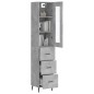 vidaXL Highboard Betongrau 34,5x34x180 cm Holzwerkstoff vidaXL Highboard Betongrau 34,5x34x180 cm Holzwerkstoff