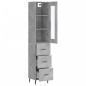 vidaXL Highboard Betongrau 34,5x34x180 cm Holzwerkstoff vidaXL Highboard Betongrau 34,5x34x180 cm Holzwerkstoff