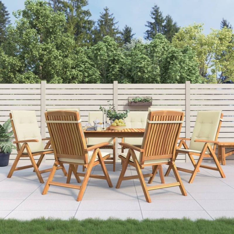 vidaXL Gartenstühle mit Kissen 6 Stk. Massivholz Teak vidaXL Gartenstühle mit Kissen 6 Stk. Massivholz Teak