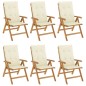 vidaXL Gartenstühle mit Kissen 6 Stk. Massivholz Teak vidaXL Gartenstühle mit Kissen 6 Stk. Massivholz Teak