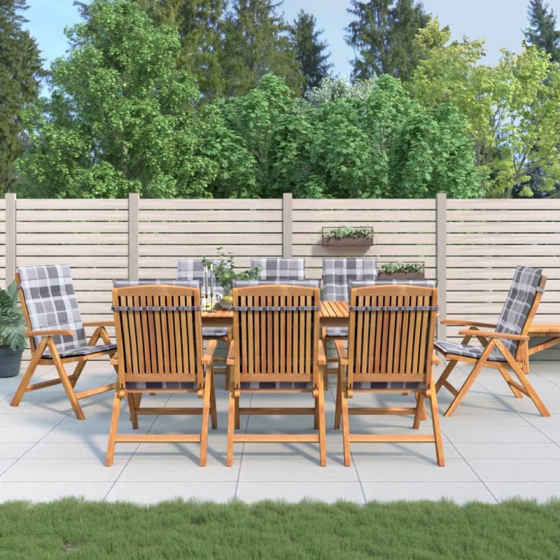 vidaXL Gartenstühle mit Auflagen 8 Stk. Massivholz Teak vidaXL Gartenstühle mit Auflagen 8 Stk. Massivholz Teak