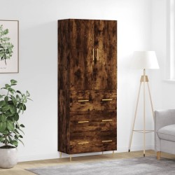 vidaXL Highboard Räuchereiche 69,5x34x180 cm Holzwerkstoff