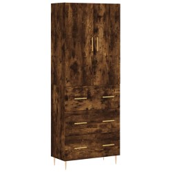 vidaXL Highboard Räuchereiche 69,5x34x180 cm Holzwerkstoff