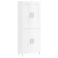 vidaXL Highboard Hochglanz-Weiß 69,5x34x180 cm Holzwerkstoff