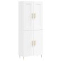 vidaXL Highboard Hochglanz-Weiß 69,5x34x180 cm Holzwerkstoff vidaXL Highboard Hochglanz-Weiß 69,5x34x180 cm Holzwerkstoff