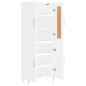 vidaXL Highboard Hochglanz-Weiß 69,5x34x180 cm Holzwerkstoff vidaXL Highboard Hochglanz-Weiß 69,5x34x180 cm Holzwerkstoff