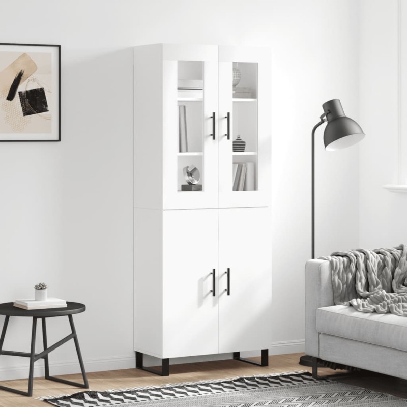 vidaXL Highboard Weiß 69,5x34x180 cm Holzwerkstoff vidaXL Highboard Weiß 69,5x34x180 cm Holzwerkstoff