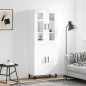 vidaXL Highboard Weiß 69,5x34x180 cm Holzwerkstoff vidaXL Highboard Weiß 69,5x34x180 cm Holzwerkstoff