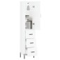 vidaXL Highboard Hochglanz-Weiß 34,5x34x180 cm Holzwerkstoff vidaXL Highboard Hochglanz-Weiß 34,5x34x180 cm Holzwerkstoff