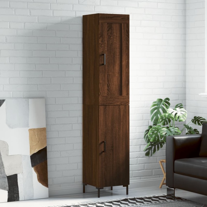 vidaXL Highboard Braun Eichen-Optik 34,5x34x180 cm Holzwerkstoff vidaXL Highboard Braun Eichen-Optik 34,5x34x180 cm Holzwerkstoff