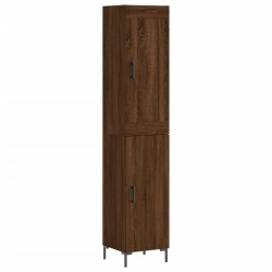 vidaXL Highboard Braun Eichen-Optik 34,5x34x180 cm Holzwerkstoff