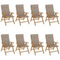vidaXL Gartenstühle mit Auflagen 8 Stk. Massivholz Teak vidaXL Gartenstühle mit Auflagen 8 Stk. Massivholz Teak