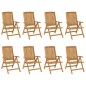vidaXL Gartenstühle mit Auflagen 8 Stk. Massivholz Teak vidaXL Gartenstühle mit Auflagen 8 Stk. Massivholz Teak